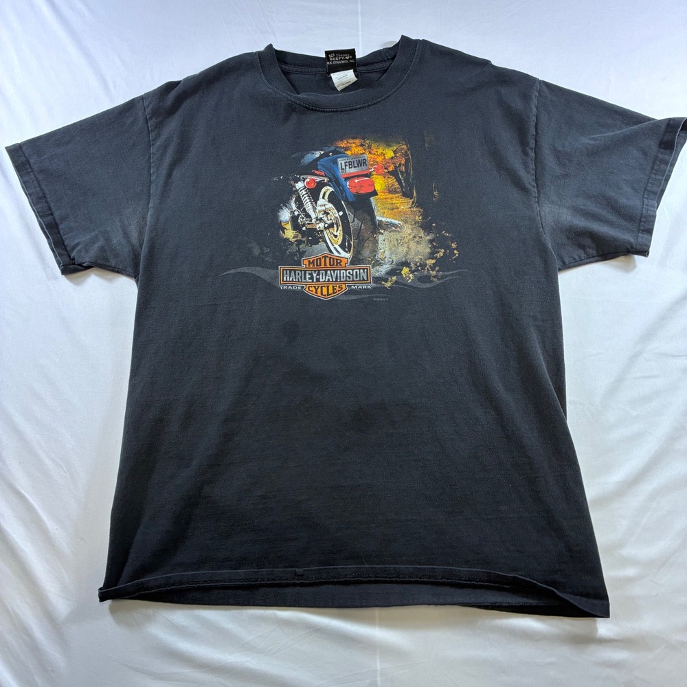 Vintage Harley-Davidson Texarkana Texas T-Shirt Mens Large Hanes Beefy Black